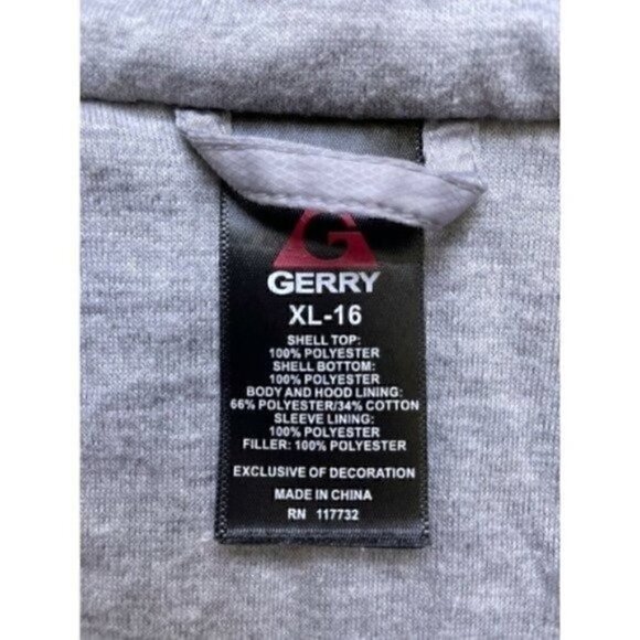 GERRY Quilted Puffa Jacket Women’s SZ Small, Kids Large (14) Gray/White - Picture 8 of 11